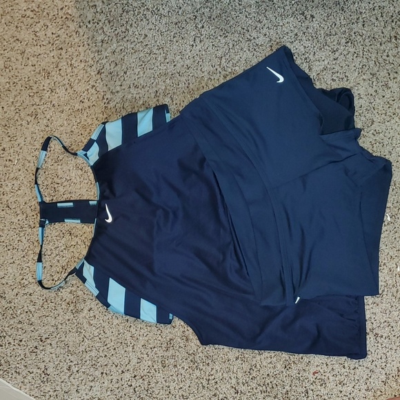 Nike Racerback Bralette Swim Sport Bra Tankini Boyshort Swimsuit